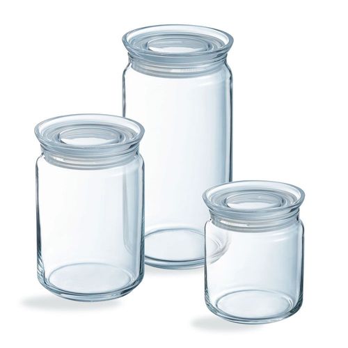 Lot De 3 Pots De Conservation Pure Jar Glass - 70-100-150cl - Luminarc