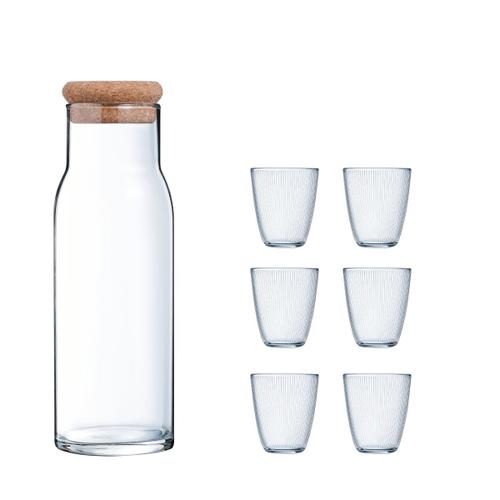 Carafe Funambule Et 6 Verres Stripy 31cl - Luminarc