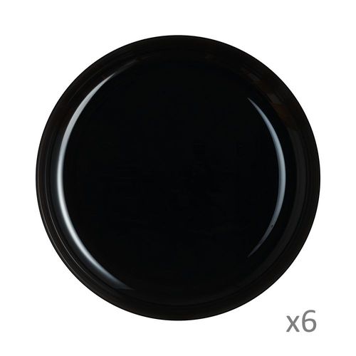 6 Assiettes Creuses À Mezzé 29cm Friend's Time Noire - Luminarc