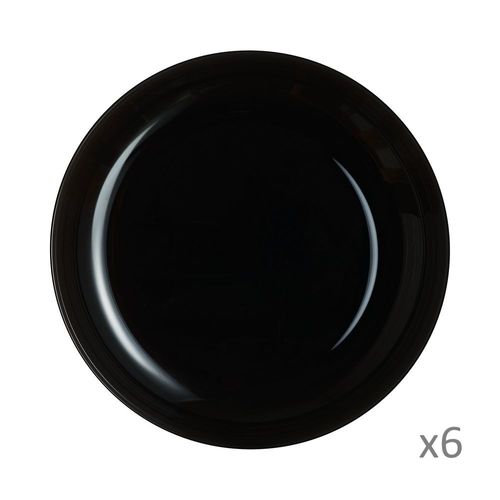 6 Assiettes À Couscous 21cm Friend's Time Noire - Luminarc