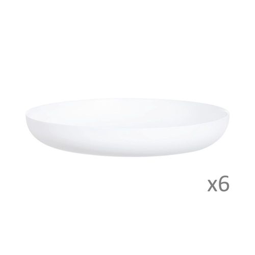 6 Assiettes Creuses À Mezzé 29cm Friend's Time Blanc - Luminarc