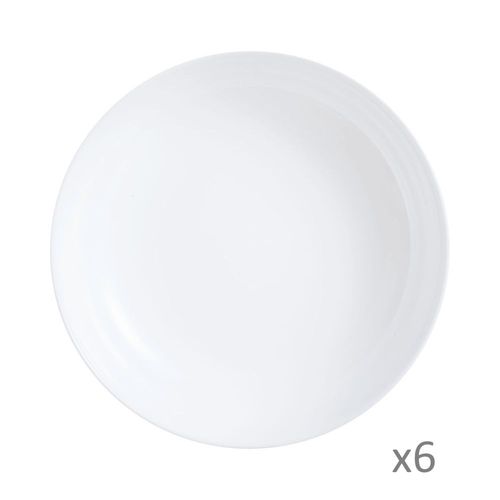 6 Assiettes À Pho 17cm Friend's Time Blanche - Luminarc