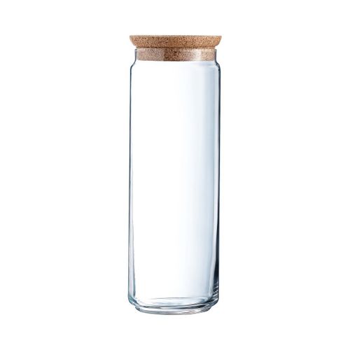 Pot À Spaghetti 200cl Avec Bouchon En Liège Pure Jar - Luminarc - Verre Trempé Extra Résistant