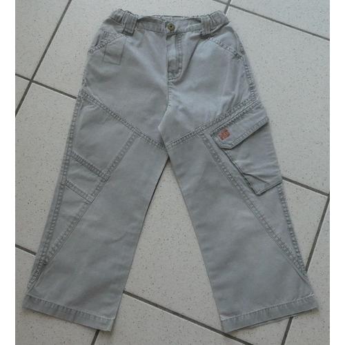 Pantalon 4 Ans Été Kaki Taille Ajustable Comme Neuf