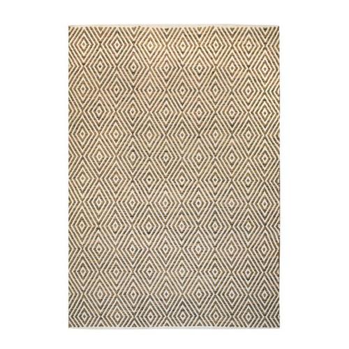 Paris Prix - Tapis Géométrique Fait Main "Aperitif" Beige & Marron 160 X 230 Cm