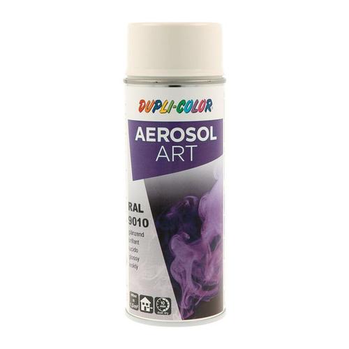 Bombe de peinture de couleur AEROSOL Art blanc pur brillant RAL 9010 400 ml bomb (Par 6)