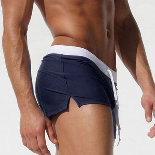 Maillot De Bain Pour Hommes, Couleur Unie, Poche Arrière, Design De Plage, Respirant, Séchage Rapide, 3 @ #