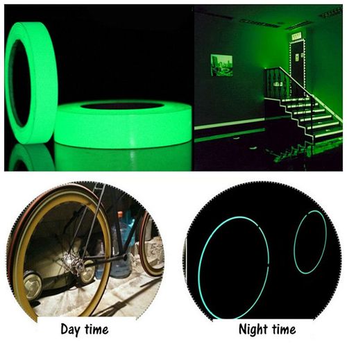 Bande Autocollante Fluorescente Pour Décoration De Sécurité, Ruban D'avertissement Pour Vélo, 1/1/1 Cm X 1m