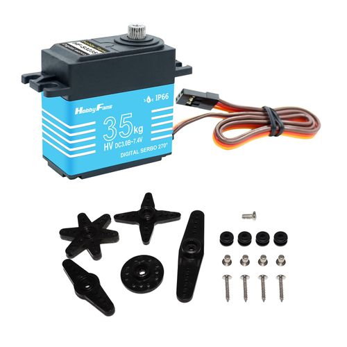 Kit De Servo Numérique D'engrenage En Acier Inoxydable 35kg Pour 1/10 1/8 Rc Robot De Voiture À Chenilles Pour Enfants Jouant Cadeaux D'anniversaire