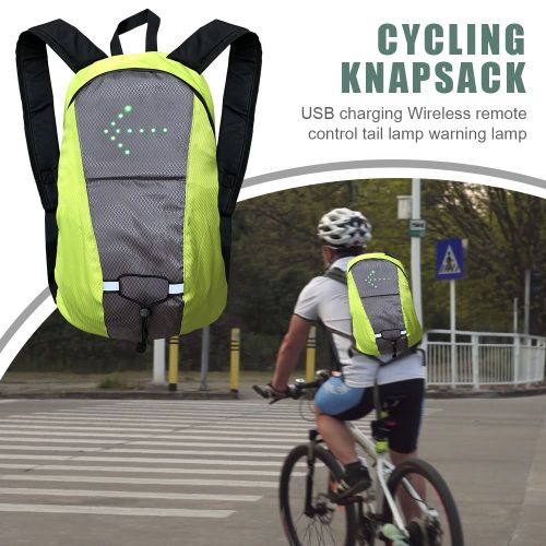 Sac À Dos De Vélo 15l Réfléchissant, Avec Clignotant Led, Télécommande, Sac De Cyclisme, Sécurité En Plein Air, Sacs De Course Nocturne