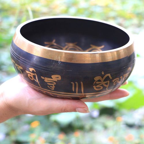 Bol de son de bouddha cloche tibétaine, bol de méditation de Yoga, bol de chant en métal, bol de chant frappant, carillon en laiton, musique artisanale