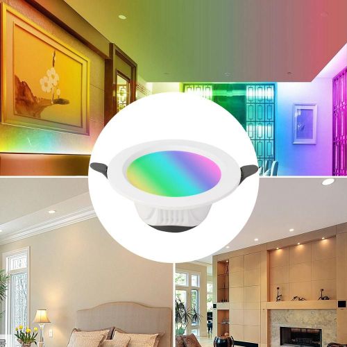 Spot Lumineux Led 10w Avec Commande Vocale Intelligente, Wi-Fi 2.4ghz, Pour La Maison, Avec Mode De Situation, Luminaire Décoratif D'intérieur, Idéal Pour Une Chambre À Coucher