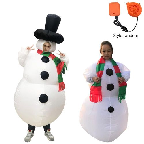 Costume Gonflable De Noël, Combinaison De Bonhomme De Neige Drôle Cosplay De Noël, Accessoires De Fête, Accessoires Décoratifs Pour Adultes Et Enfants