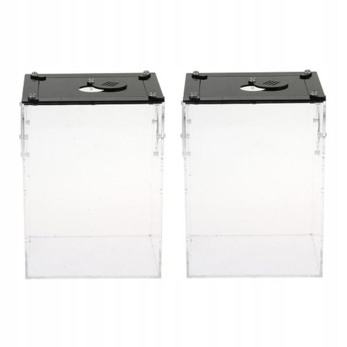 2pcs Mini Acrylique Reptile Terrarium Complet