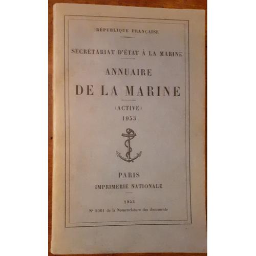 Annuaire De La Marine, 1953