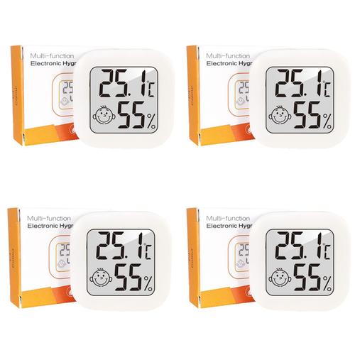 4 pièces Mini LCD Thermomètre Hygromètre Interieur Termometre