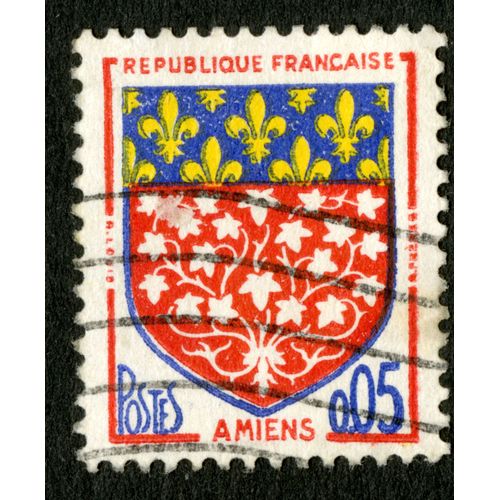 Timbre Oblitéré Amiens, République Française, Postes, 0.05