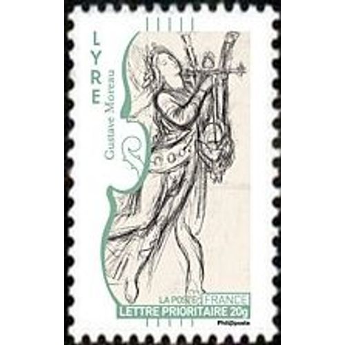 Timbre France 2010 Oblitéré - Carnet Musique - Lyre - Prioritaire 20 G Yt390