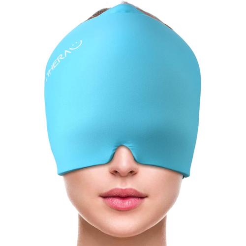 Masque Anti Migraine Relief Cap - Bonnet Migraine Froid Therapice, 360°  Forme Ajustée Casque Migraine, Bonnet Migraine, Masque Anti Migraine für  Migräne, Kopfschmerzen, Mal De Tete Blau