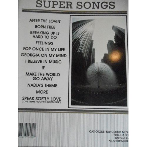 Super Songs Casio Bar Coded Music .