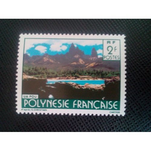Timbre Polynesie Francaise Yt 133 Paysage Polynésien Ua Pou 1979