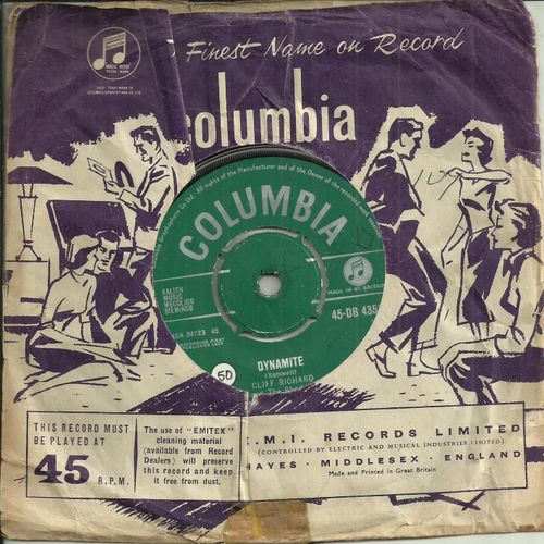 Cliff Richard And The Shadows : Dynamite (Samwell) / Travellin' Light (Tepper - Bennett)