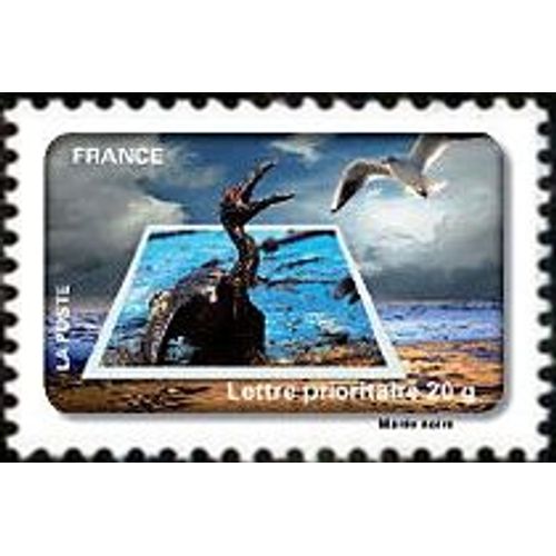 Timbre France 2010 Oblitéré - Le Timbre Fête L'eau - Marée Noire - Prioritaire 20 G Yt404