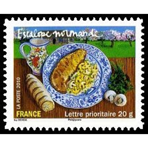 Timbre France 2010 Oblitéré - Escalope Normande - Prioritaire 20 G Yt432