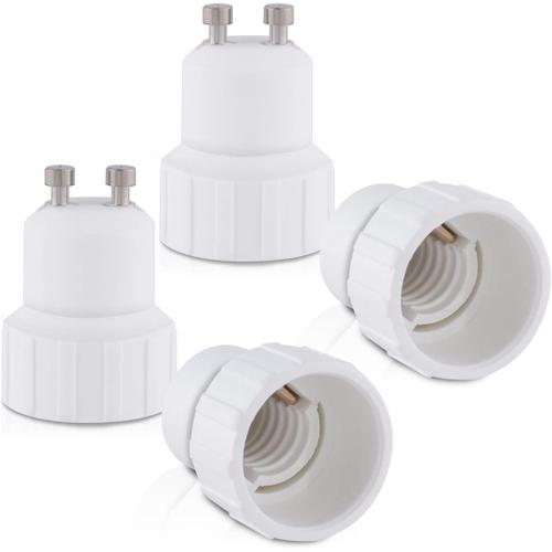 4x adaptateur de douille - Convertisseur douilles GU10 vers E14 - Adaptateur de support de lampe culot baïonnette pour ampoule LED halogène