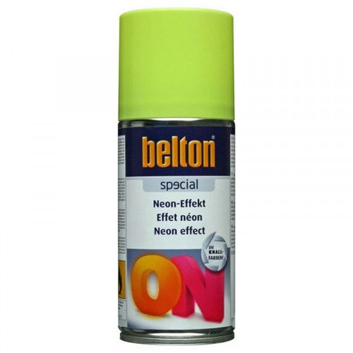 Bombe De Peinture - Effet Néon Fluorescente - Jaune Fluo - Tous Supports - Belton - 150ml
