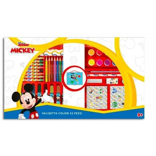 Trade Shop - Coffret A Couleurs Mickey Mouse Set Pour Jeu De Coloriage Pour Enfants 52 Pieces