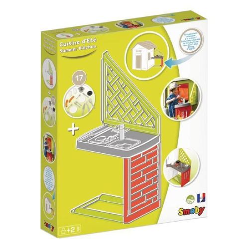 Smoby Cuisine D'été Adaptée Aux Maisons Smoby Compatibles - 17 Accessoires Inclus