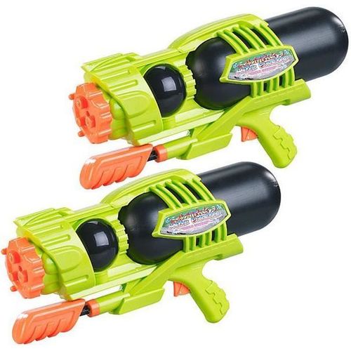 Set De 2 Pistolets À Eau Xl À Réservoir 1600 Ml / 3 Types De Jets