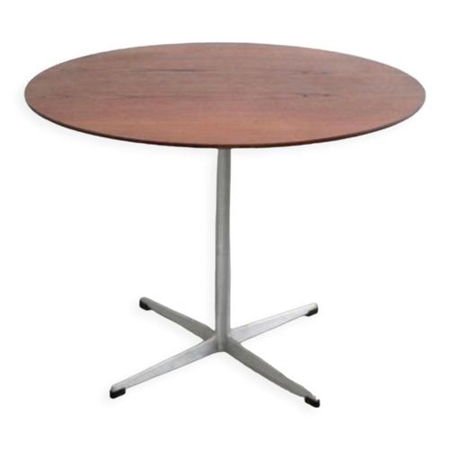 Ttable Basse Ronde En Teck Daposarne Jacobsen Fabriqu Par Fritz Hansen 1960 Bois