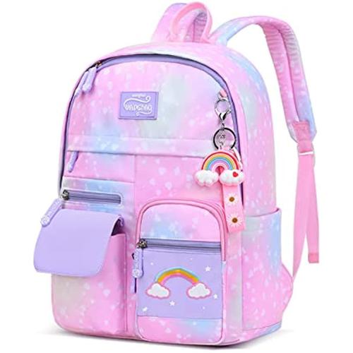 Sac à Dos Enfant Sacs Scolaires Filles Scolaires Sac d'école Sacs Scolaires pour 4-9 Année Étudiant ROSE