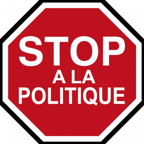 Stop À La Politique (5x5cm) - Sticker/Autocollant