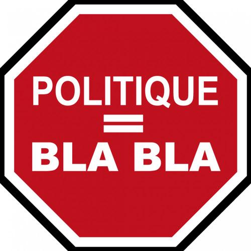 Politique Égale Bla Bla (5x5cm) - Sticker/Autocollant