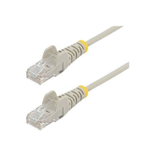 StarTech.com Cable reseau Ethernet RJ45 Cat6 de 2,5 m - Cordon de brassage mince Cat 6 UTP sans crochet - Fil Gigabit gris (N6PAT250CMGRS) - Cordon de raccordement - RJ-45 (M) pour RJ-45 (M) -...