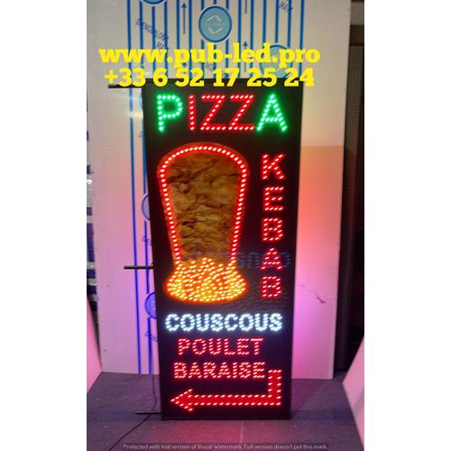 Panneau lumineux LED PIZZA