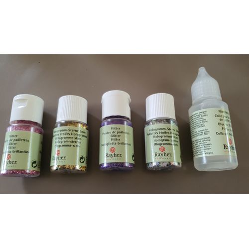 Kit Scrapbooking - Paillettes Et Colle Pour Poudre De Paillettes - Rayher