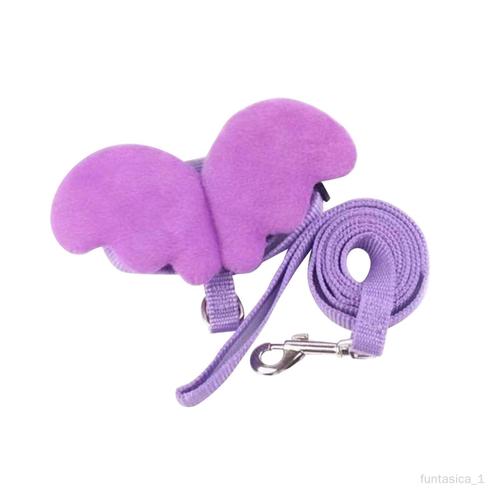 Funtasica Angel Harnais Pour Animaux De Compagnie Avec Laisse Gilet Harnais Animal Marche Sangle De Poitrine Pour Animaux De Compagnie Chat M Violettes