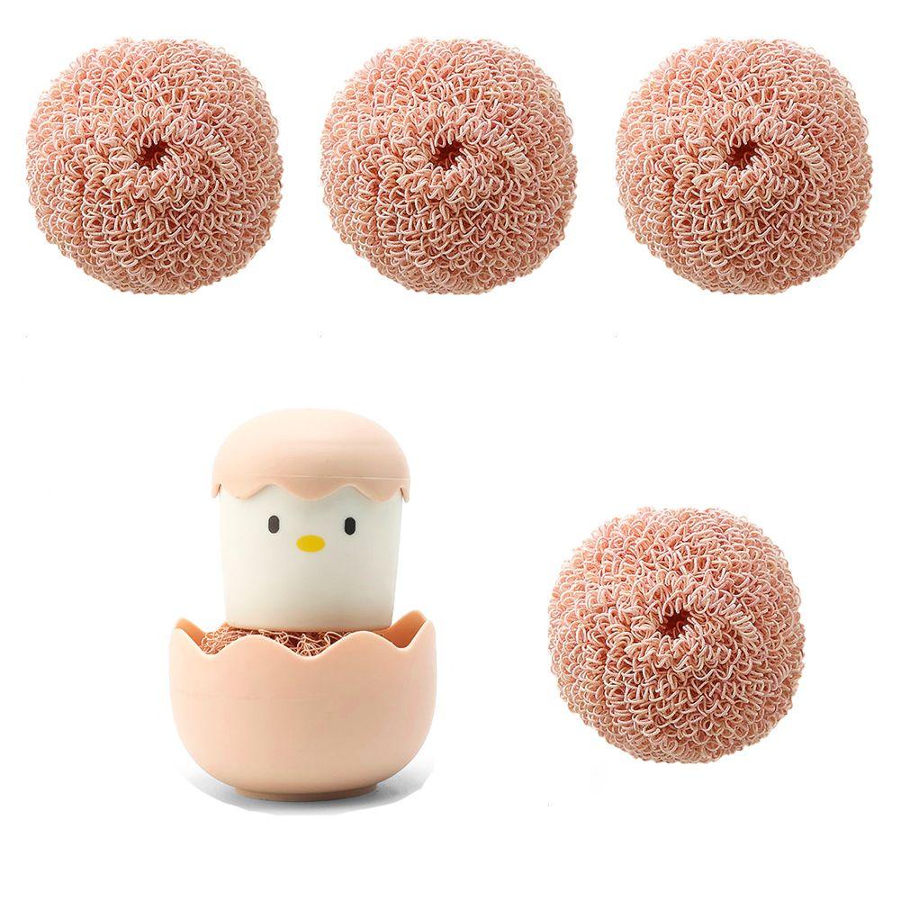 QUETO Brosse de cuisine jaune forme d'oeuf de poussin dessin animé mignon  nano boule de