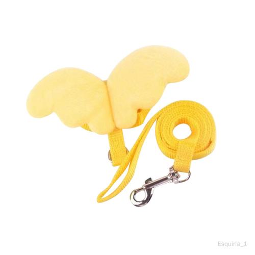 Angel Ensemble Harnais Et Laisse Pour Animal De Compagnie Laisse Pour Animal De Compagnie Sangle De Poitrine Confortable Pour Animal De Taille M Jaune