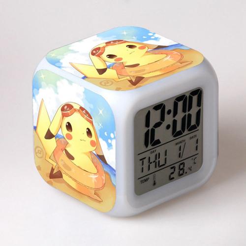Pokemon Pikachu Réveil Pikachu3 pouces Petite Taille Mini LED Numérique  Garçons Anime Réveil Enfants Chambre Décor Date, Heure
