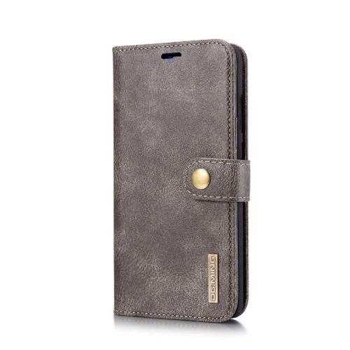 Portefeuille Étui Pour Huawei Mate 20 Cuir Pu Fentes Pour Cartes Flip Kickband Magnétique Protecteur - Gris