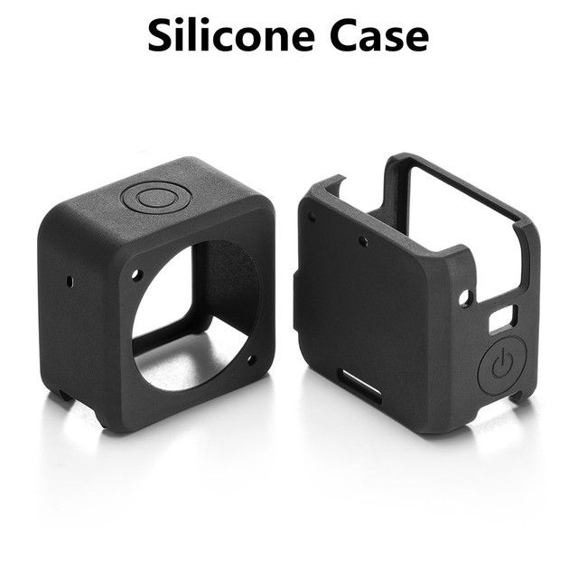 Étui De Protection En Silicone Pour Dji Action 2 Protecteur D'écran En Verre Trempé Hd Accessoires Couleur Blanche