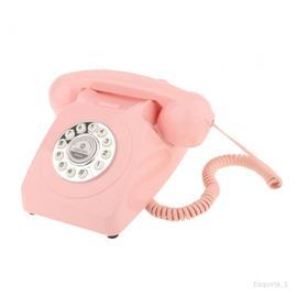 Téléphones à cadran Téléphone fixe à l'ancienne, fournitures de mariage  Téléphones à domicile vintage Téléphone à cadran rotatif pour les mariages  à Rose