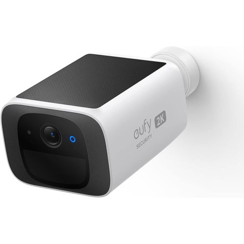 Caméra de sécurité EufyCam  SoloCam S220, WiFi exterieure sans Fil, résolution 2K, Panneau Solaire Intégré, IP67, Compatibile Alexa, Wi-FI 2,4 GHz, sans Frais Mensuels, Compatible HomeBase 3