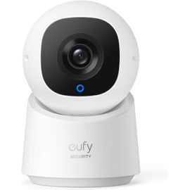 Caméra intérieure Eufy C220 Security 360° - Caméra de surveillance intérieure filaire avec Wi-Fi, résolution 2K, Rotation 360° et Inclinaison, détection des Humains par IA