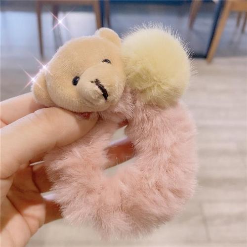 Chouchous Pour Cheveux En Peluche Pour Femmes, Bande Élastique, Pince, Porte Queue De Cheval, Accessoires Pour Filles 